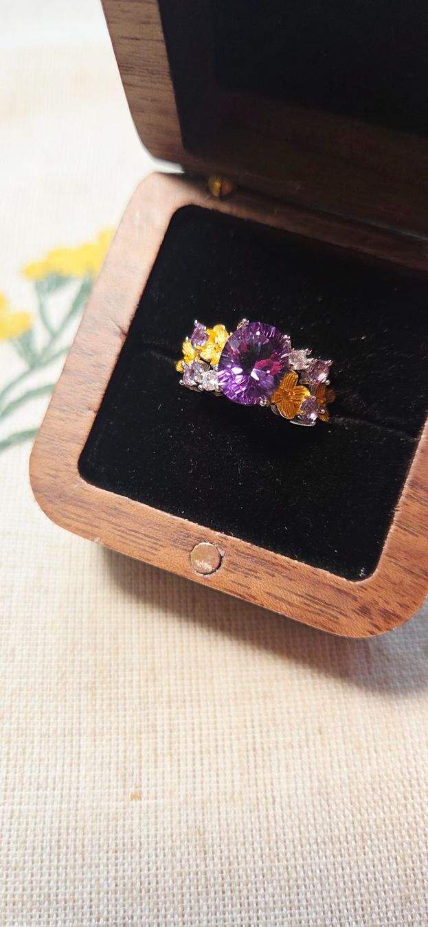 Anelli: NEW - S925 Amethyst Ring (Adjustable) – Nuovo (secondo la descrizione) da Zürich venduto da cin_wcf6 2