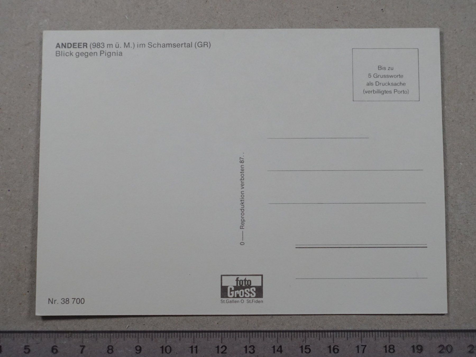 Cartes postales: Andeer, gegen Pignia – D'occasion à Lenzburg par fh1 1