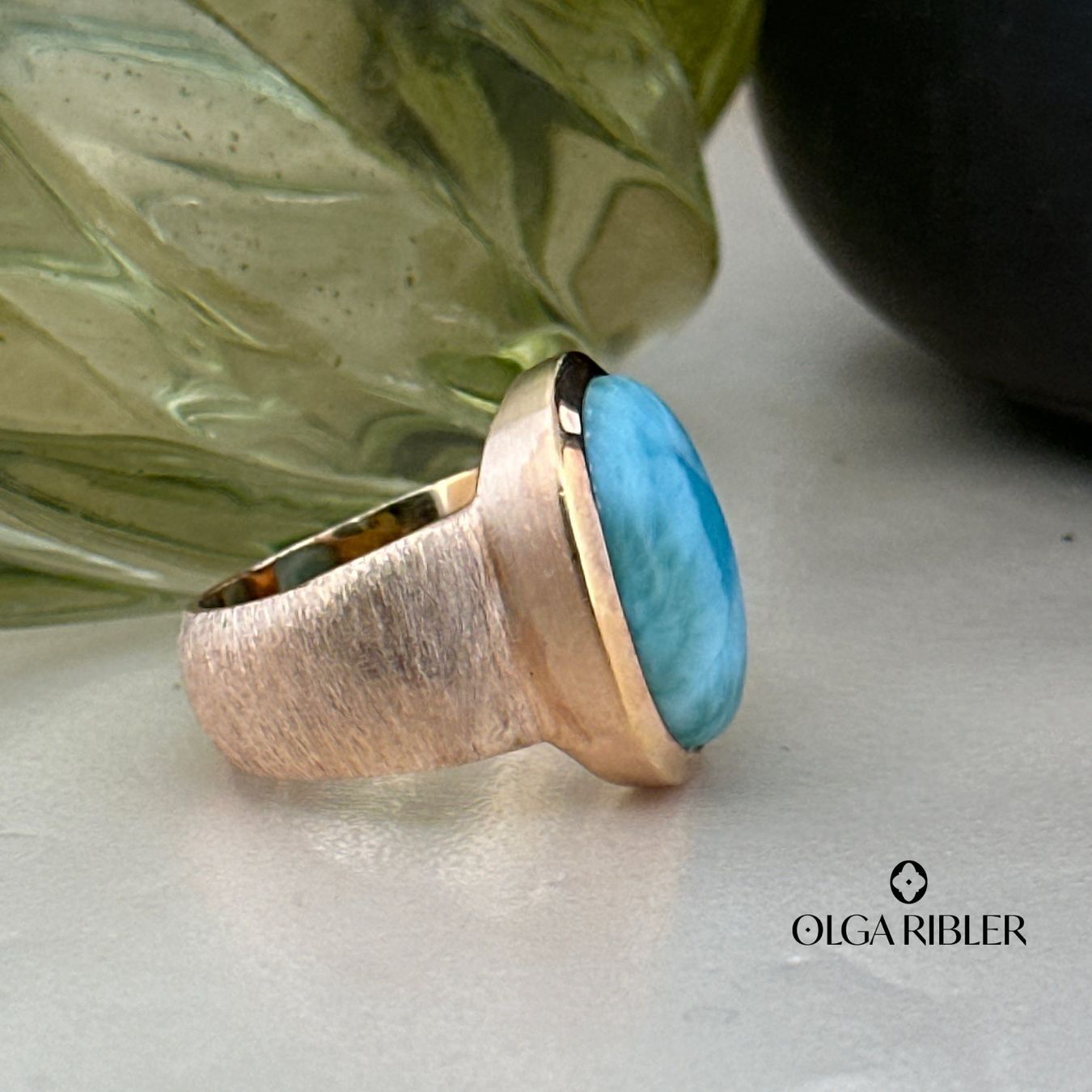 Olga Ribler Anelli: Silber Statement Ring mit Larimare Grösse 55 – Nuovo (secondo la descrizione) da Luzern venduto da byolgaribleroutlet 5