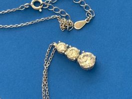 Luxus Elegante Zirkonia Kette Farbe : Silber weiss