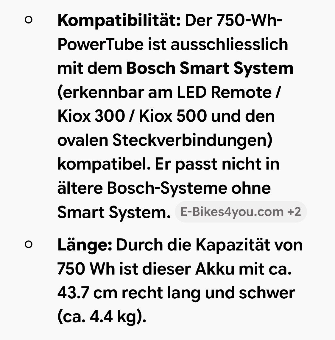 Bosch Batterie: Bosch Performance Line Akku 750Wh Smart System – Usato da Rüti ZH venduto da gro_9f7f 5