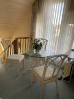 Rattan Esstisch mit 3 Stühlen