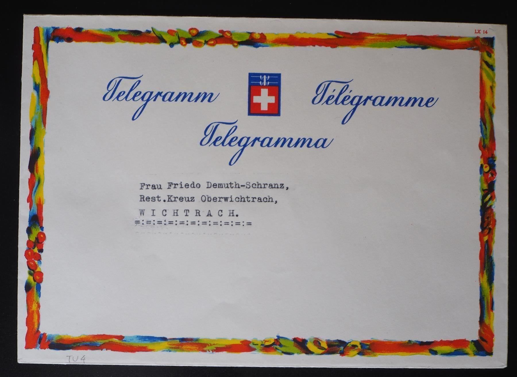 Alle Briefmarken: 1951 Telegramm Pro Juventute + Umschlag – Neu und originalverpackt aus Zürich von Alain-Phila 2
