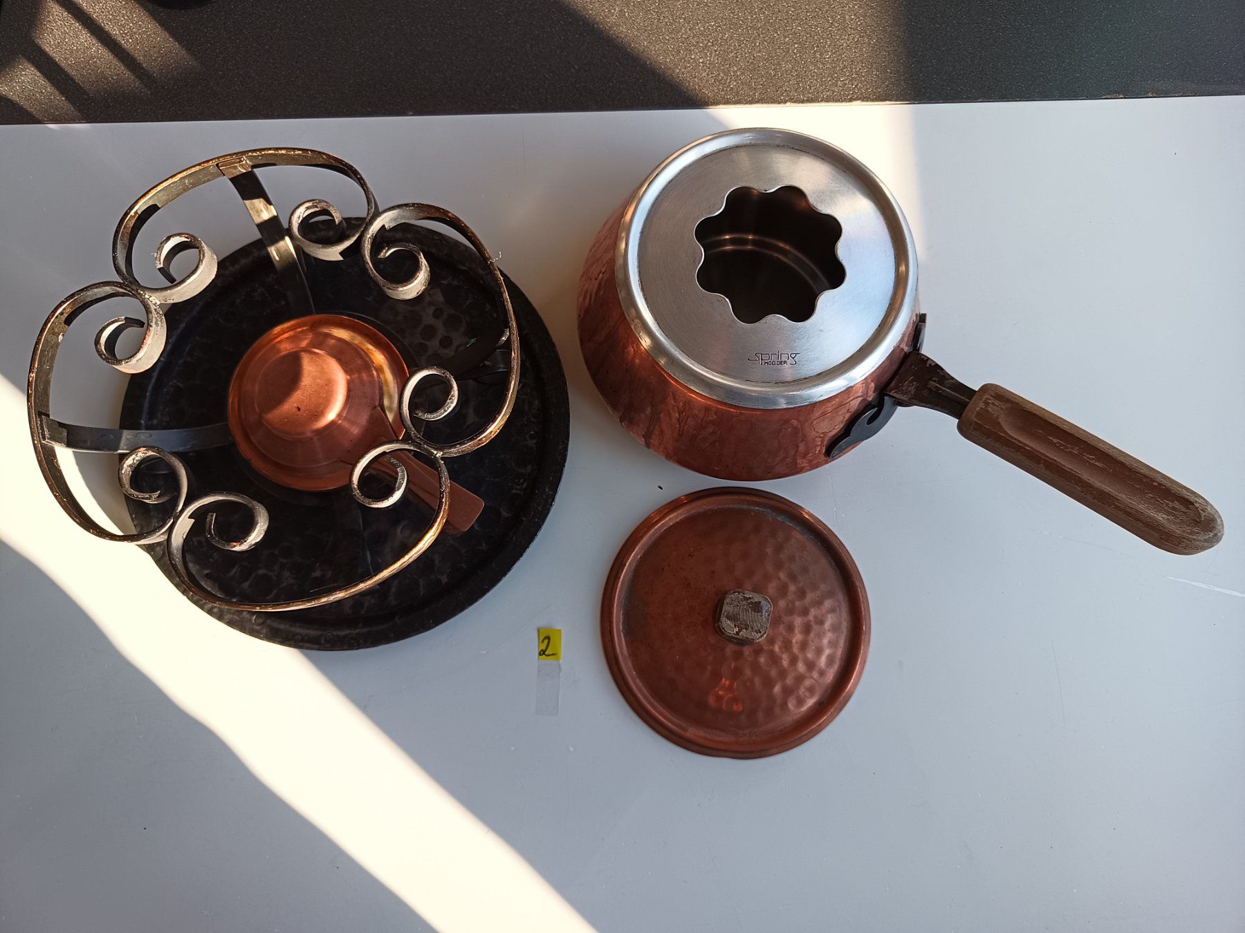 Pfannen: Kupfer Fondue Set – Gebraucht aus Oberegg von A-Z.Handel.Loehrer 3