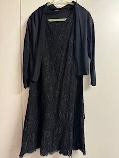 Street One Kleid schwarz 42 + ESPRIT Bolero Jacke schwarz L
