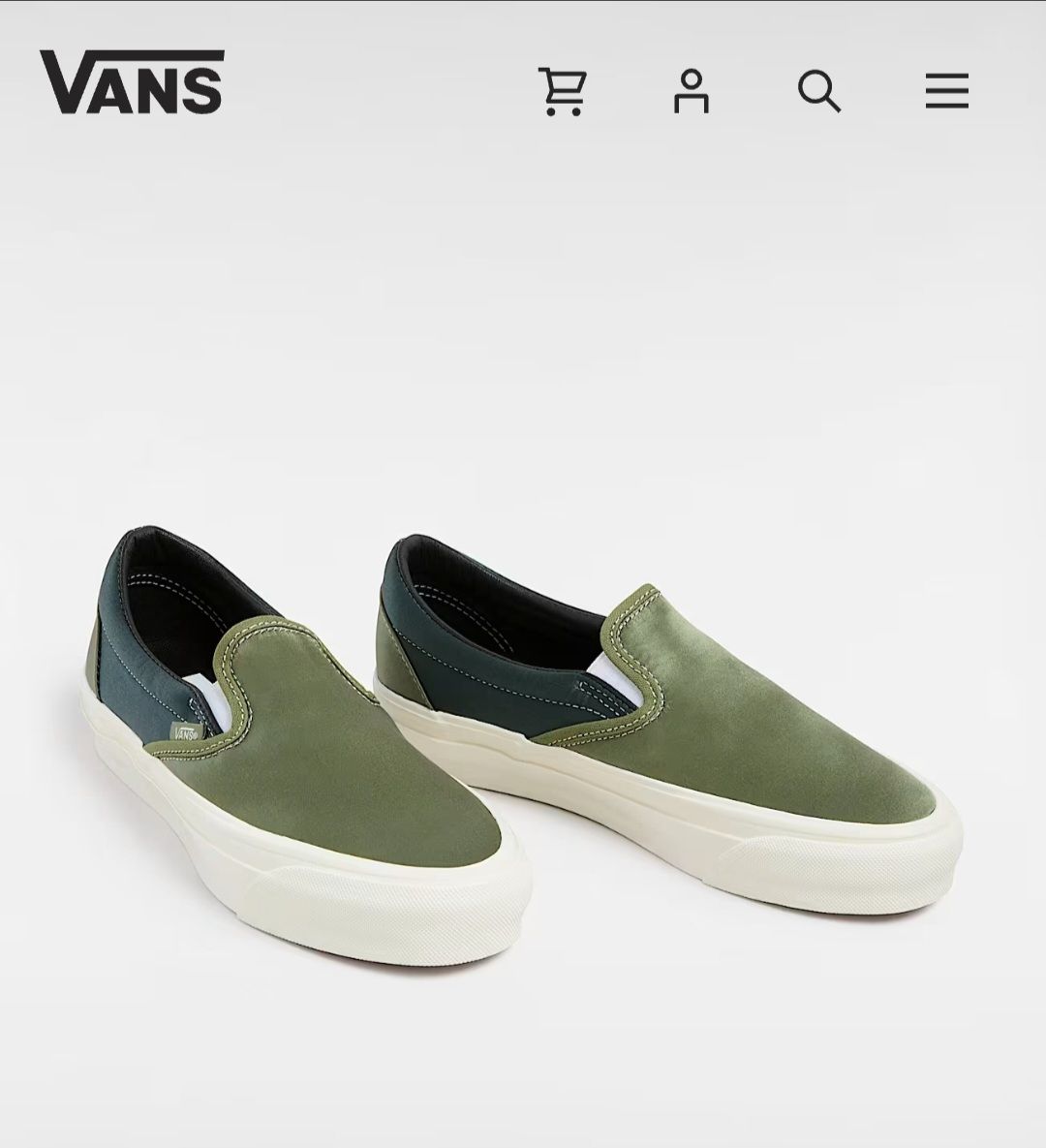 Vans Scarpe da uomo: Vans Slip-On Gr.36.5 Grün Satin – Nuovo e nell'imballaggio originale da Zürich venduto da stefanella 6