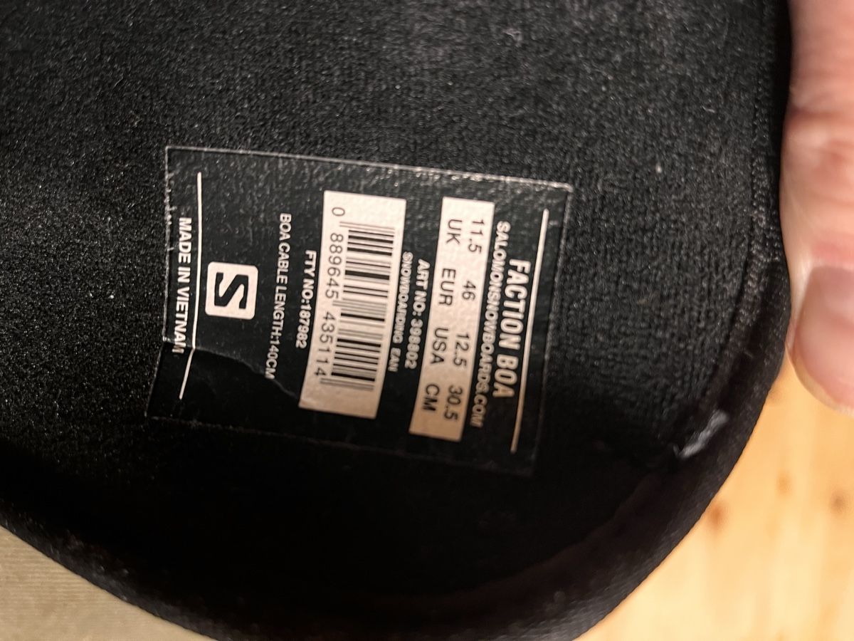 Salomon Scarpe da uomo: Snowboard-Schuhe Grösse 46 – Usato da Busswil BE venduto da hol_n9n5 2