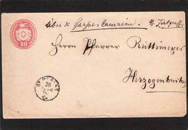 St. Blaise ,Fingerhutstempel auf Tüblibrief 10 Rp,26.ll.1870