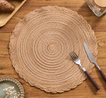120 x runde, gewebte Tischsets, 30cm