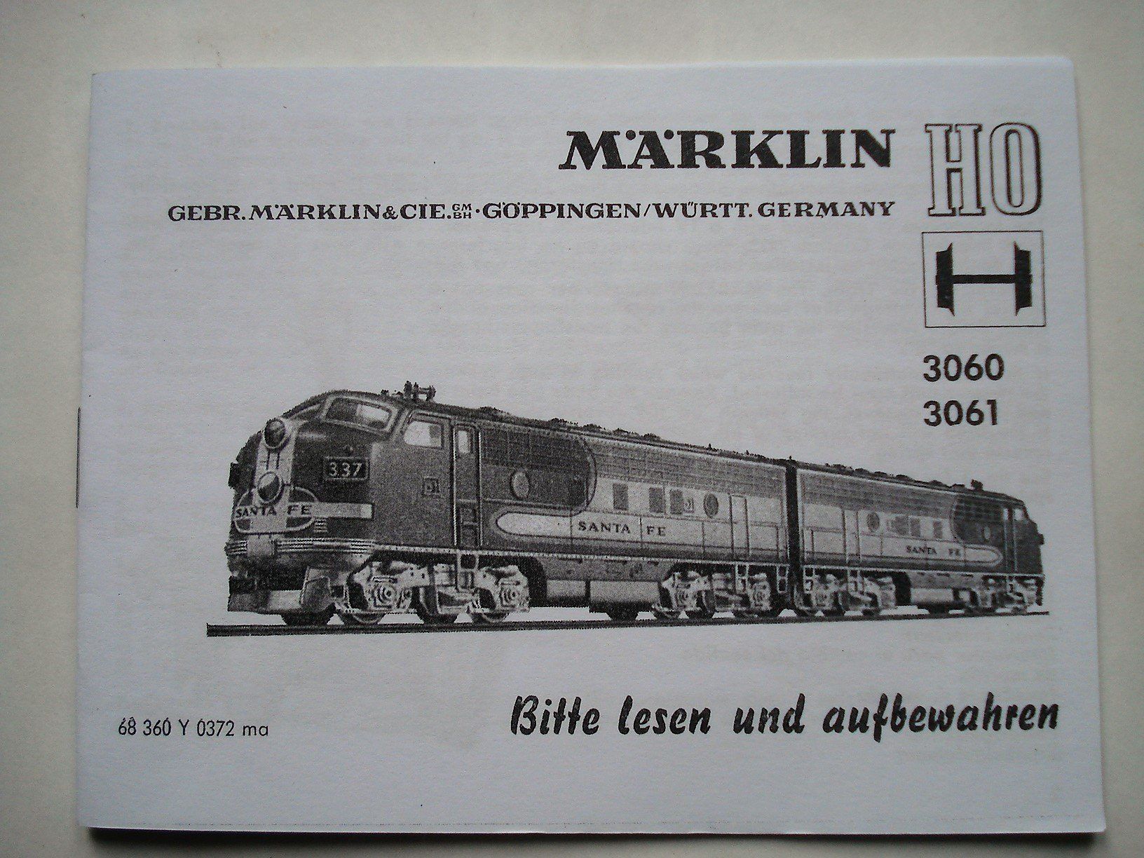 Märklin Modellini di ferrovie: Märklin Betriebsanleitung 3060 – Usato da Frauenfeld venduto da Fixtrix