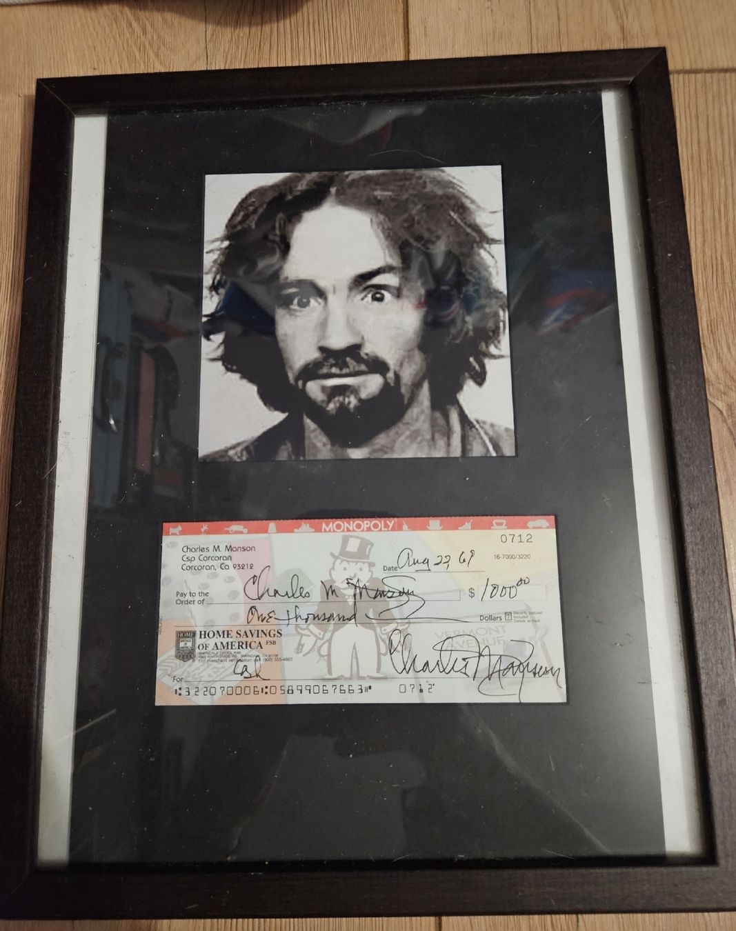 Autografi: Charles Manson Autogramm – Usato da Sargans venduto da Guinness07