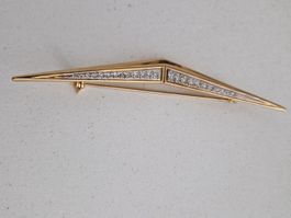 Delora Design Brosche,Goldfarben, Vintage Schmuck