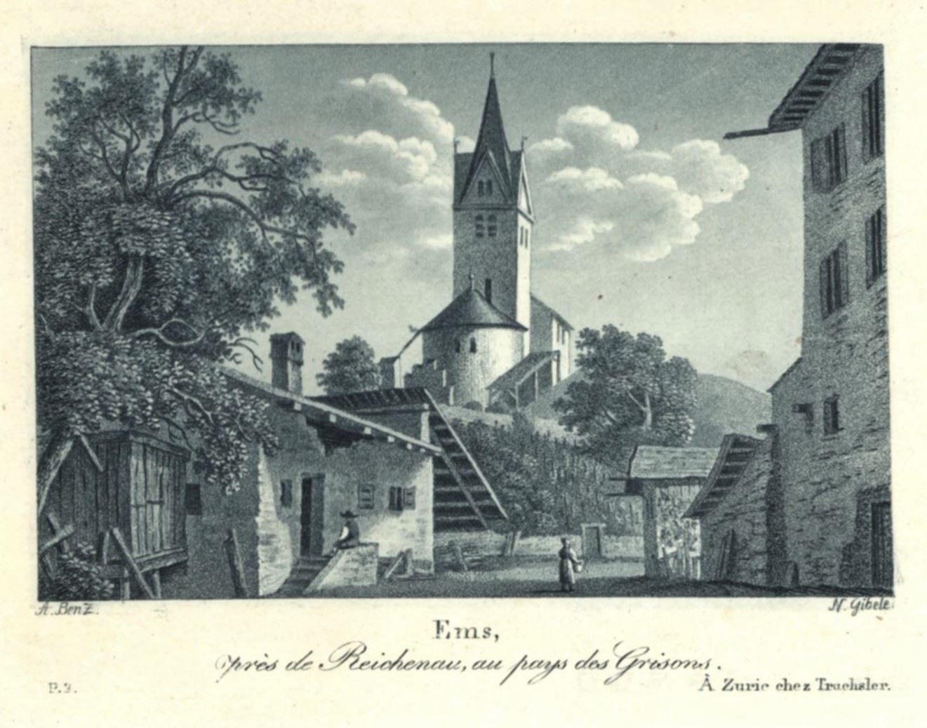 Incisioni: Ems Blauton- Aquatinta um 1820 selten – Usato da Rafz venduto da Helvet32