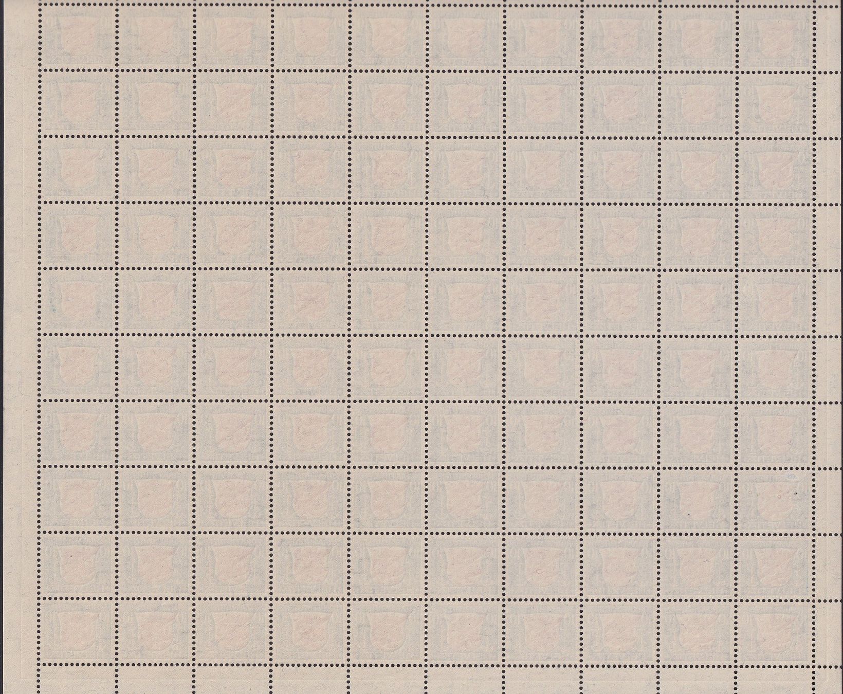 Tutti i francobolli: 1928, J46 (Winterthur) kompl. 100er Bogen postfr. **, 100.-+ – Usato da Sursee venduto da Luzernerraute 1
