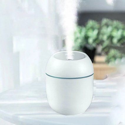 Diffusor Mit Himalaya-Salzlampe 150ml - Luftbefeuchter Mit Kaltem Nebel & Mehrfarbigem Licht