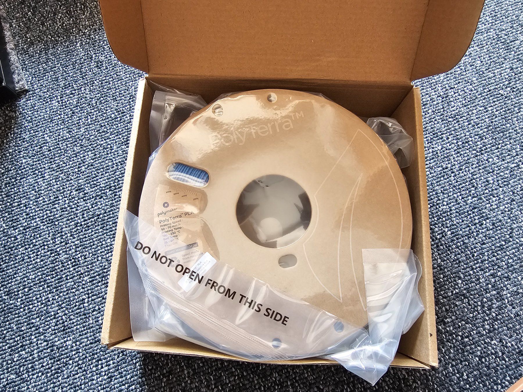 Filament: Polymaker PolyTerra PLA Saphir Blau - 1kg (Sapphire Blue) – Neu und originalverpackt aus Saas-Fee von naciaa 1