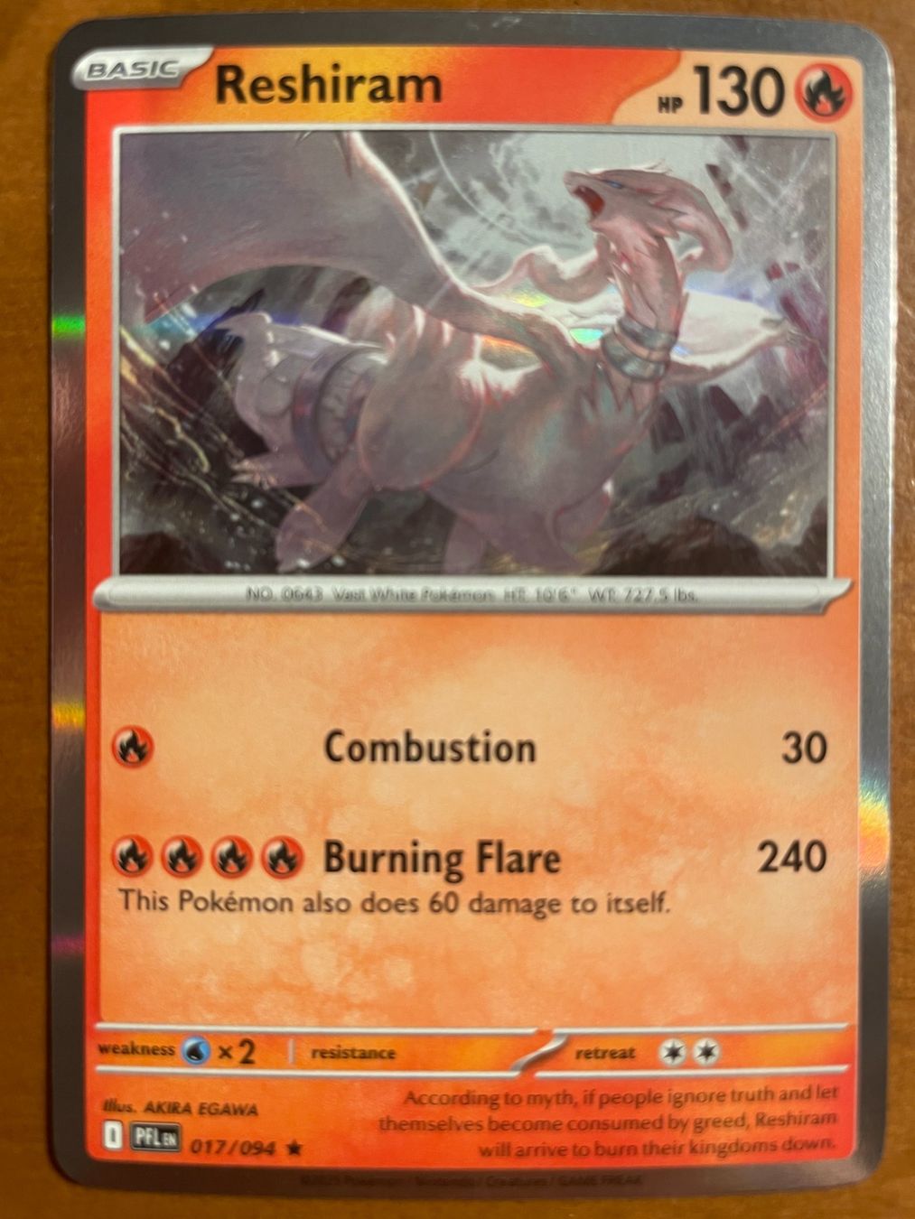 Pokémon Carte collezionabili: Pokemon Reshiram Holo (Versand gratis) – Nuovo (secondo la descrizione) da Chur venduto da Angerson