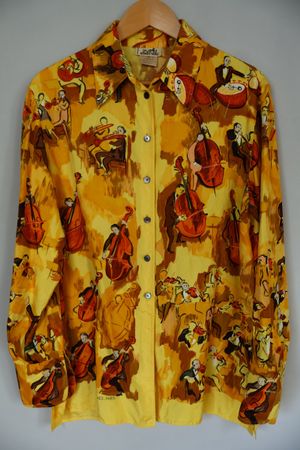 Vintage Hermès Bluse Seide Concerto