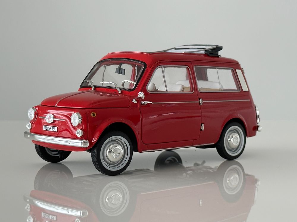 Fiat 500 Giardiniera bleue (Norev) 1/18e