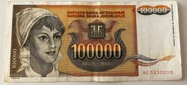 Jugoslawien 100‘000 Dinara 1993