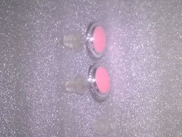 OHRRINGE MODESCHMUCK,,,SILBER FARBE UND ROSEROT FARBE