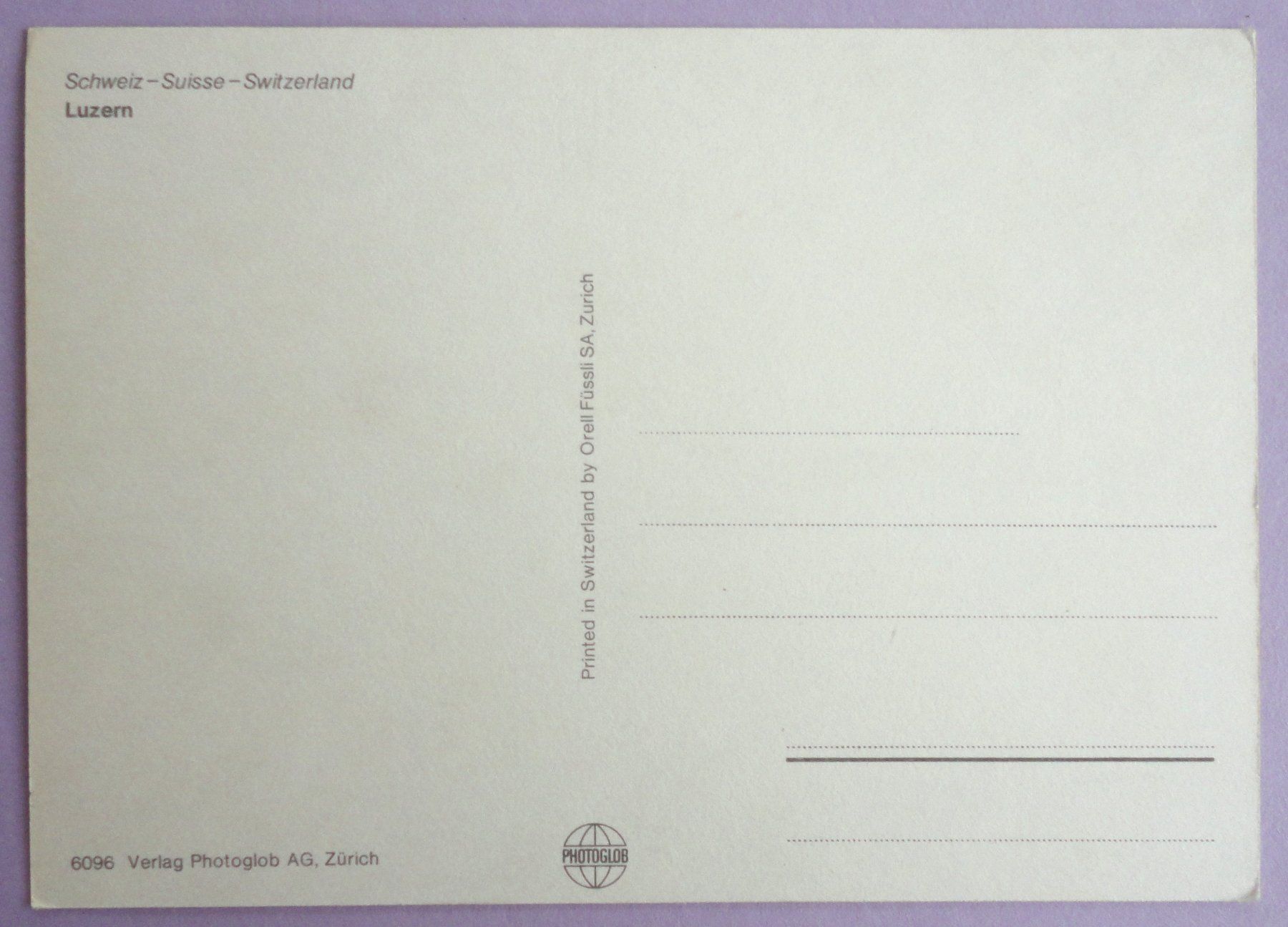 Cartoline postali: Luzern – Usato da Fétigny venduto da Billy2miny 1