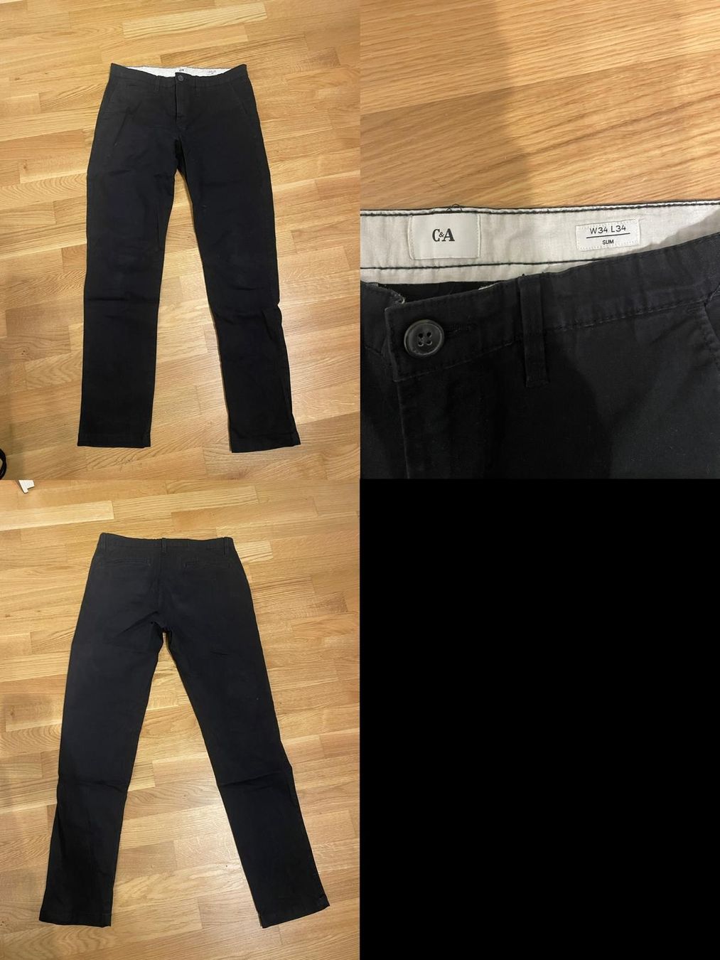 C&A Pantaloni: ***C&A*** Chinohose schwarz 34/34 – Usato da Wädenswil venduto da H2H_Secondhandshop