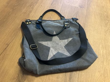 Vera Pelle Handtasche Tasche Made in Italy Stoff und Leder