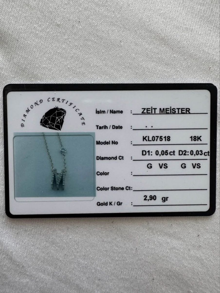 Ketten: Buchstabe M Goldkette mit Diamanten – Gebraucht aus Winterthur von pcu_9zbd 1