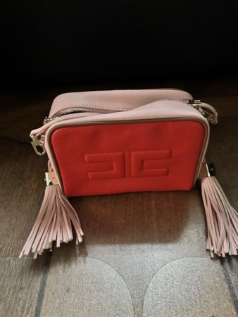 Umhaengetasche pink/korall Leder Damen guter Zustand