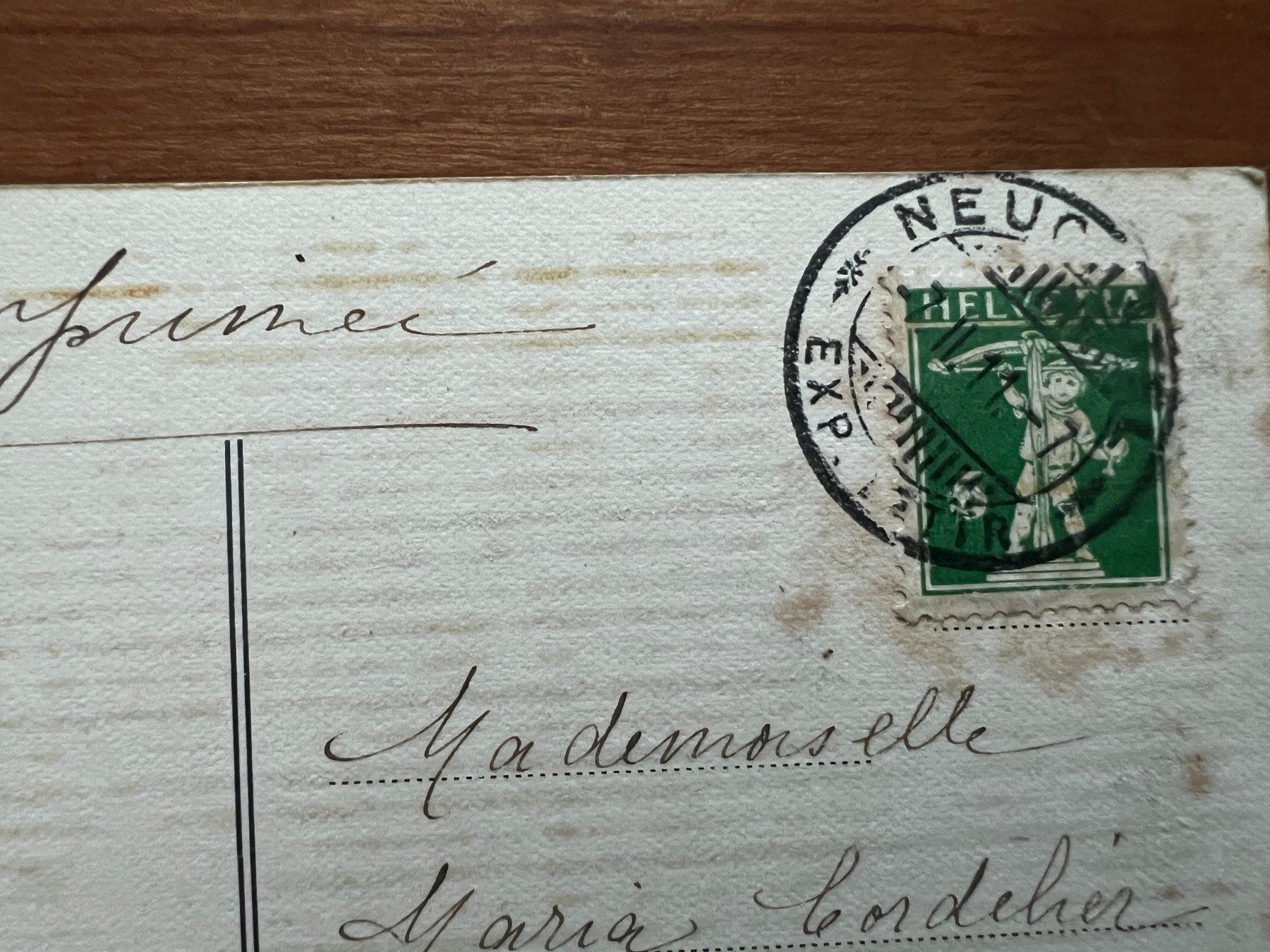 Cartoline postali: AK  1911 Neuchatel   (G2793) – Usato da Hinwil venduto da Sidi4 1