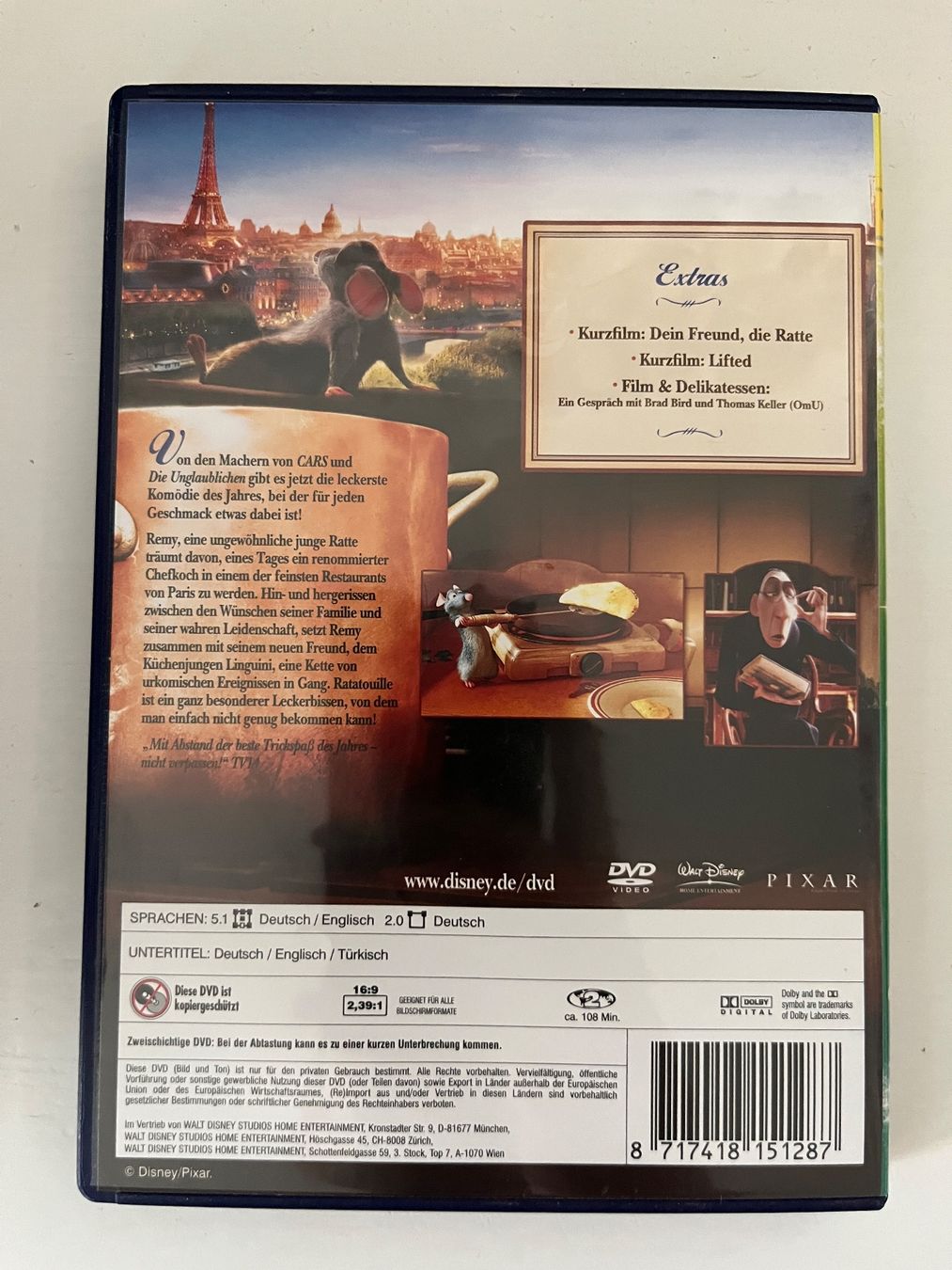 Tutti i DVDs: Disney |  Ratatouille DVD 📀 – Nuovo (secondo la descrizione) da Sierre venduto da black.box 1