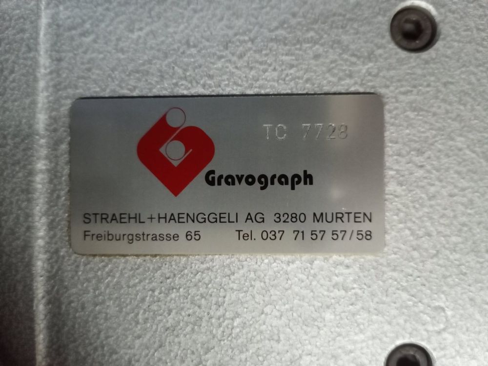 Graviermaschine Gravograph TC / Graviergerät (Gebraucht) in Busswil b ...
