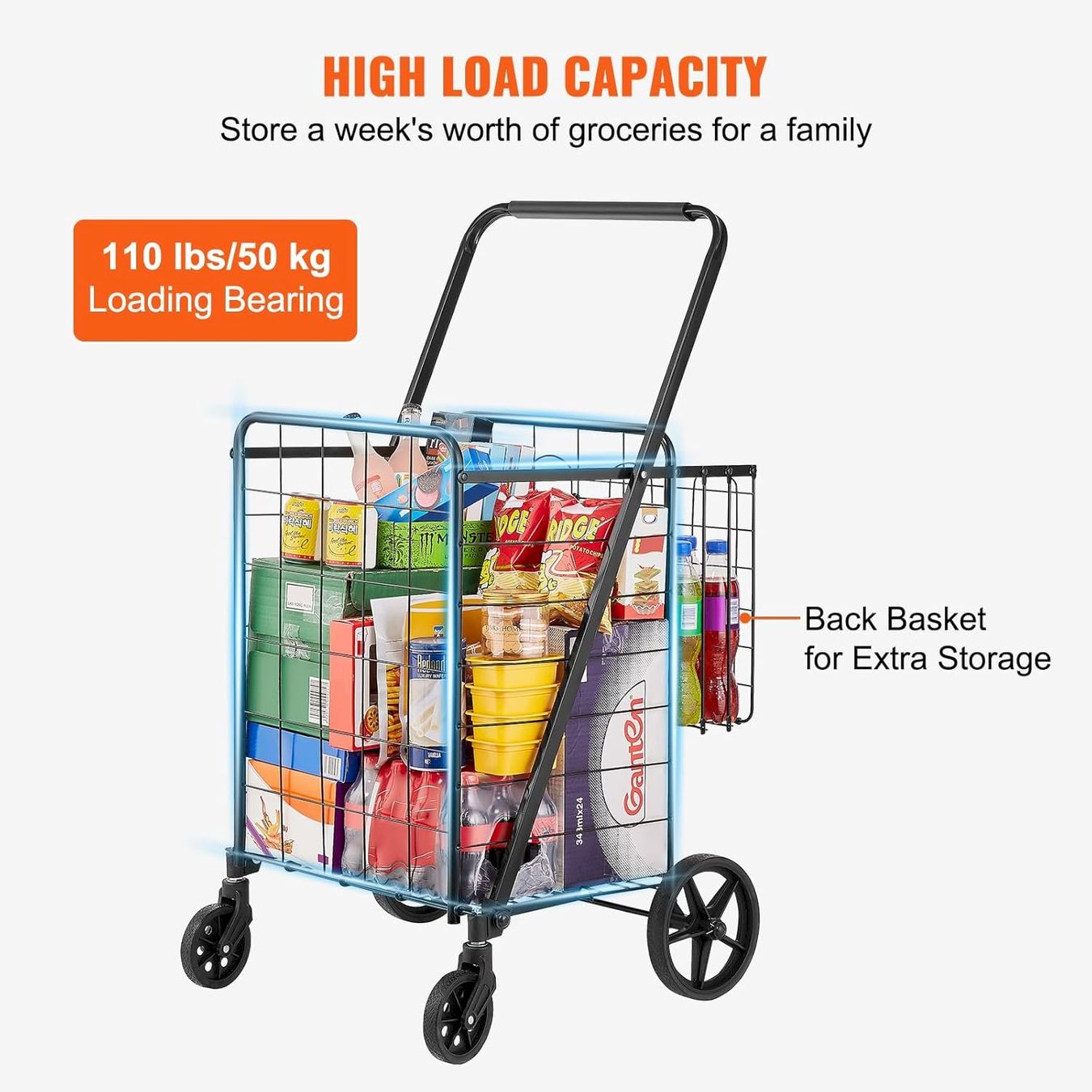 Autres articles pour la maison: VEVOR Einkaufstrolley Klappbar 50kg – Neuf avec emballage d'origine à Bottighofen par zaap 5