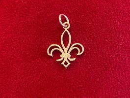 Anhänger Französische Lilie Roségold 925 Sterling Silber