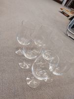 6 Rotwein Gläser, H 19 cm, 6 Stück, DM Sockel 7 cm