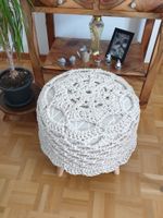 Sitzhocker Hocker handdekoriert  häckeln boho scandi