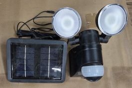 Solar Aussenleuchte mit Bewegungsmelder und Solarpanel