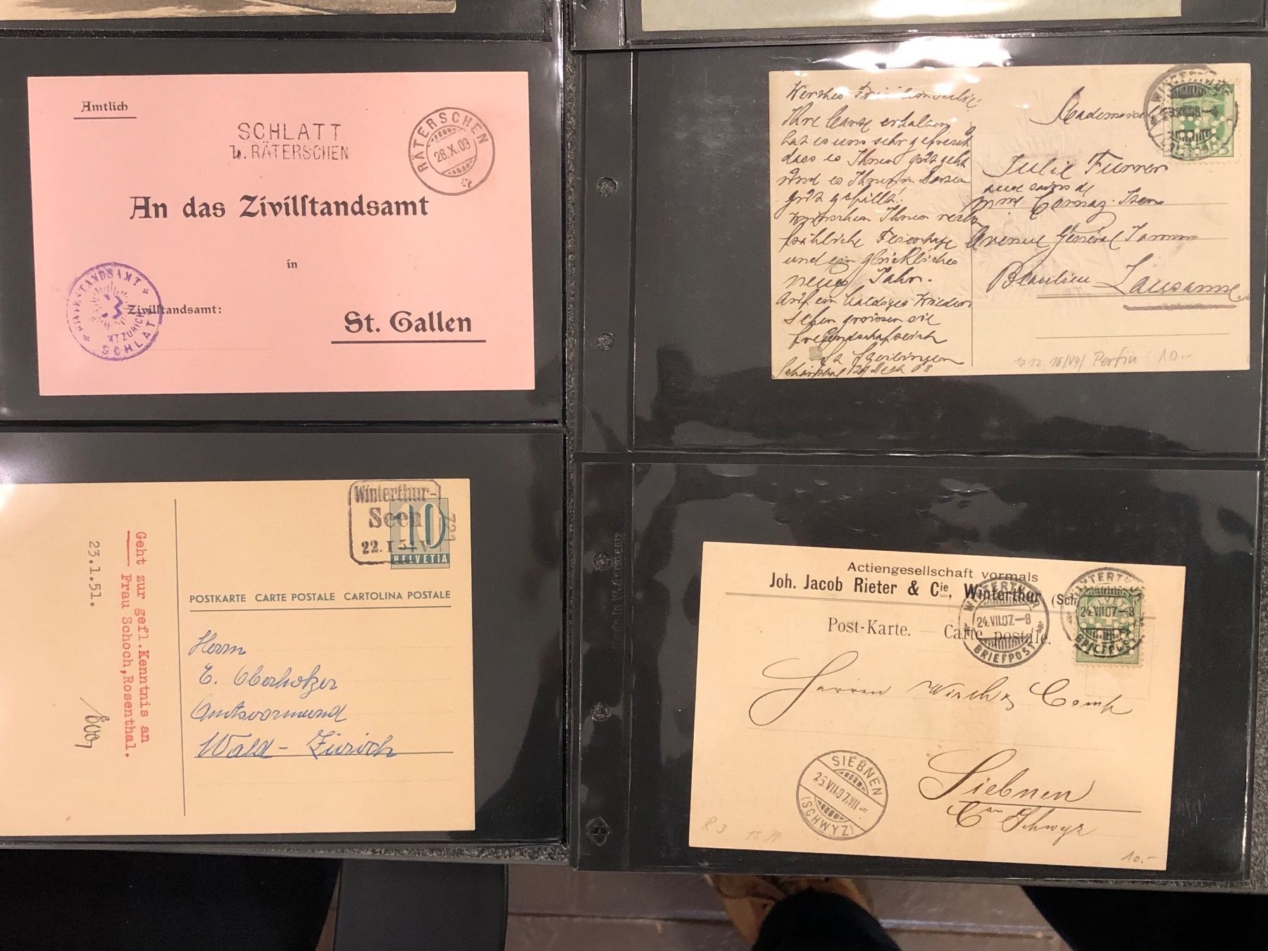 Ansichtskarten: Privat-Sammlung Winterthur - 56 Briefe & Ansichtskarten – Gebraucht aus Lufingen von Rac0 5