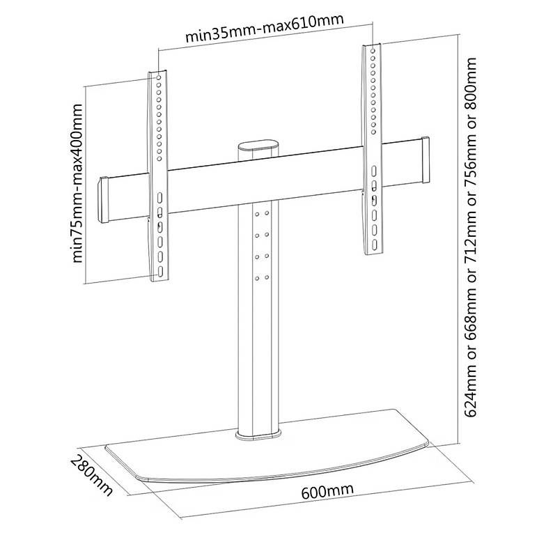 Staffa per monitor: Neuwertiger TV-Standfuss 32"-65" – Usato da Winterthur venduto da sidthekid1990 4