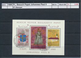 1985 FL, "Besuch Papst Johannes Paul II." - Block, ET