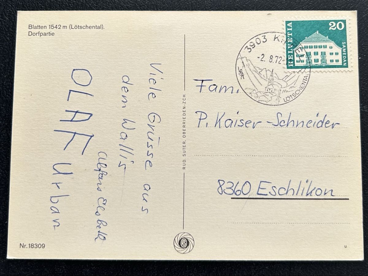 Cartes postales: Blatten im Lötschental  – D'occasion à Horw par Tellbub 1