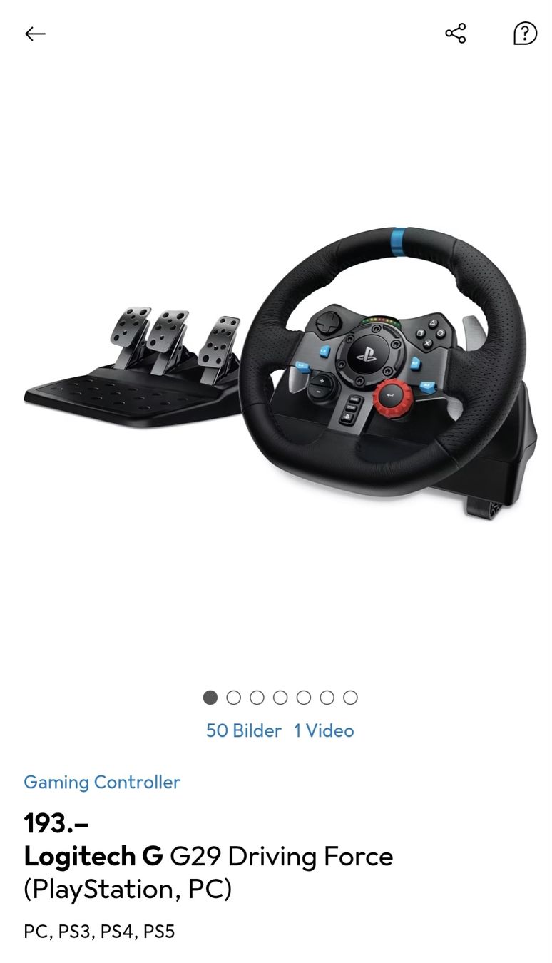 Logitech Controller: Logitech G29 Driving Force + Thrustmaster TH8S Shifter ALL 1 – Nuovo (secondo la descrizione) da Winterthur venduto da md.mAkf 3