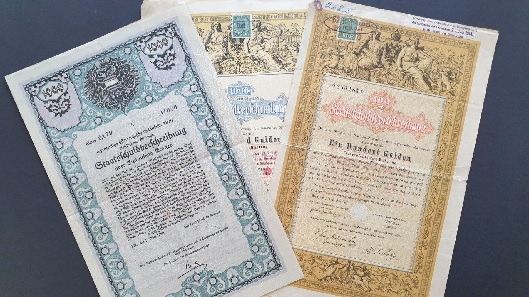 Dokumente: Österreich. Staatsschuldverschreibungen. – Gebraucht aus Goldach von armando_r