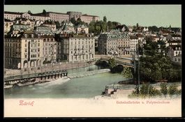 Zürich, Bahnhofbrücke und Polytechniku
