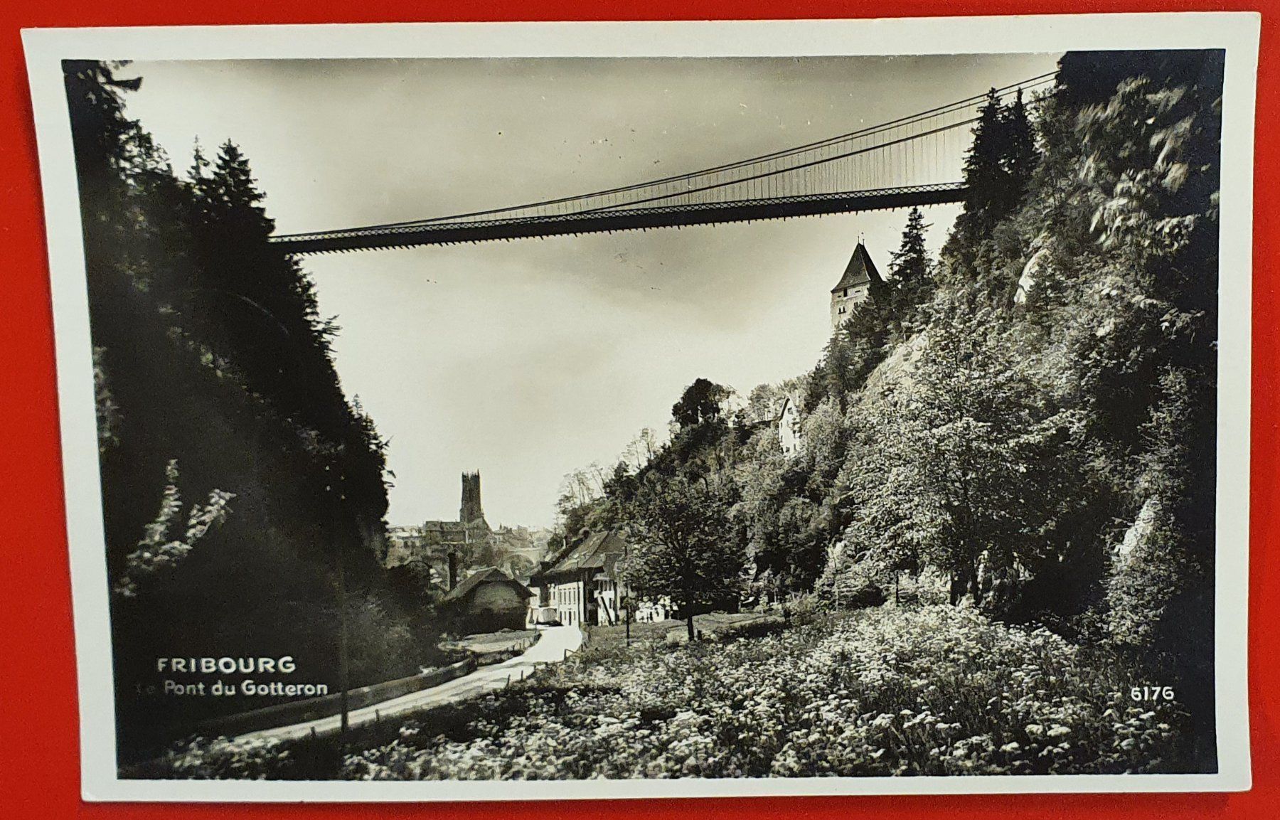 Cartoline postali: Fribourg 1930 -  Pont du Gotteron – Usato da Kreuzlingen venduto da Rschweiz1