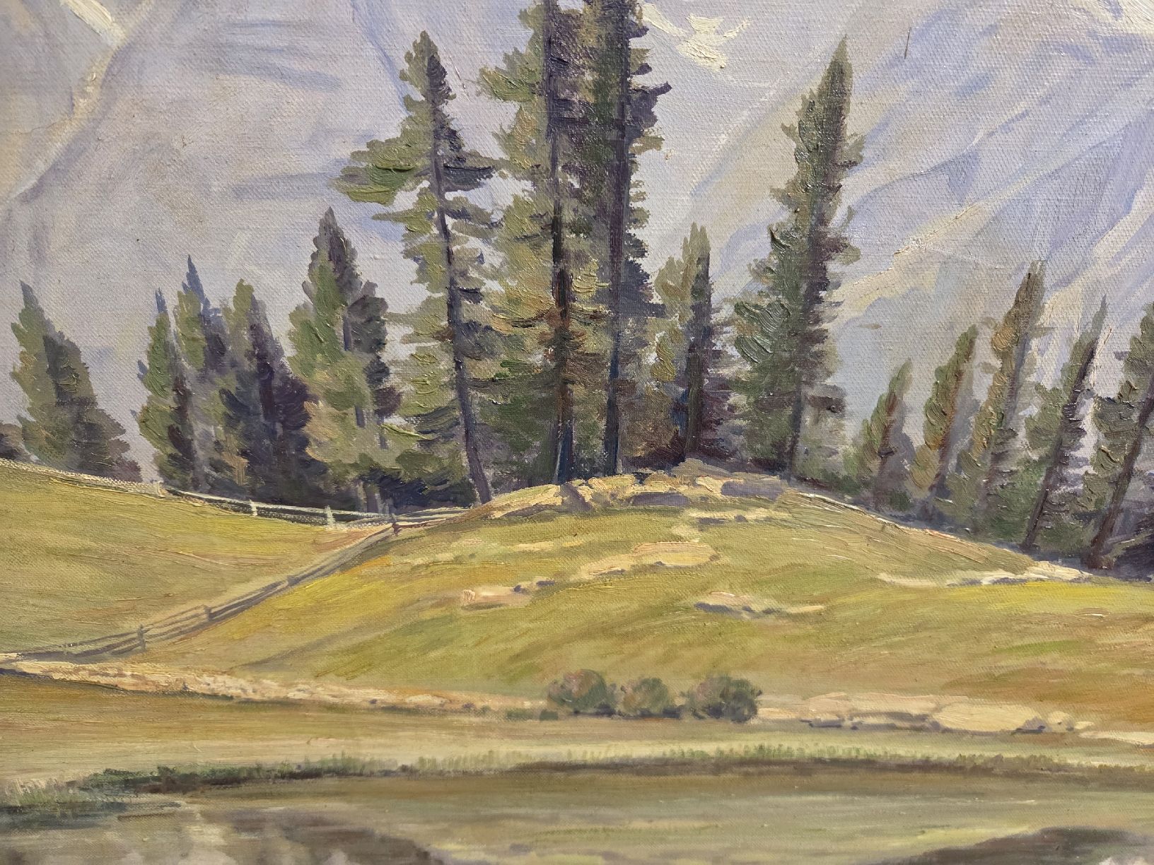 Dipinti: Gemälde L.Frank, Berglandschaft mit See – Usato da Dietikon venduto da Allegra34 6
