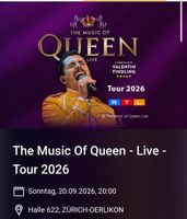 The Music Of Queen Live Tour 2026 Zürich Sitzplatz Block 1