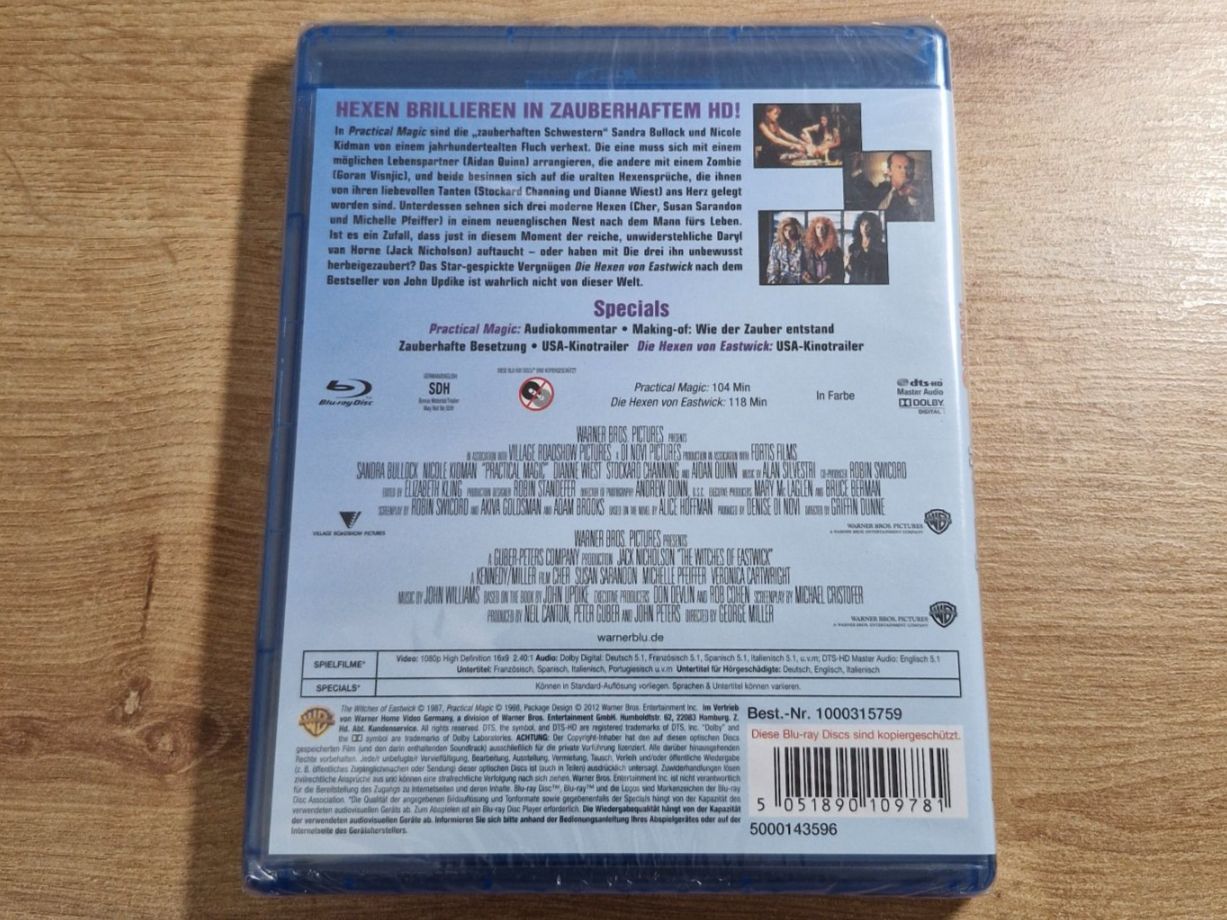 Tutti i DVDs: Practical Magic / Die Hexen von Eastwick NEU OVP Bluray – Nuovo e nell'imballaggio originale da Pfungen venduto da Whitie 1