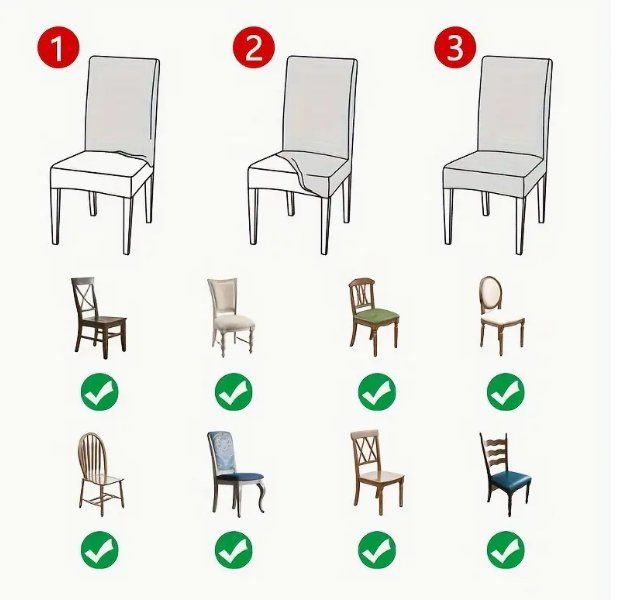 Set di tavolo e panche: 6x Stuhlhussen – Nuovo e nell'imballaggio originale da Amriswil venduto da Ravinvida 4